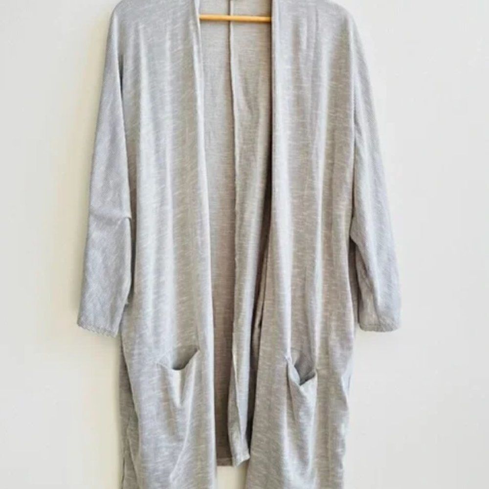 Anthropologie x Donni Slouchy Ribbed Striped Open Cardigan